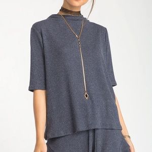 NWOT Sans Souci mock neck top casual elegant